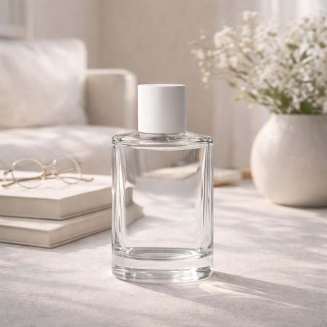 50ml Round Clear Glass Perfume Bottle