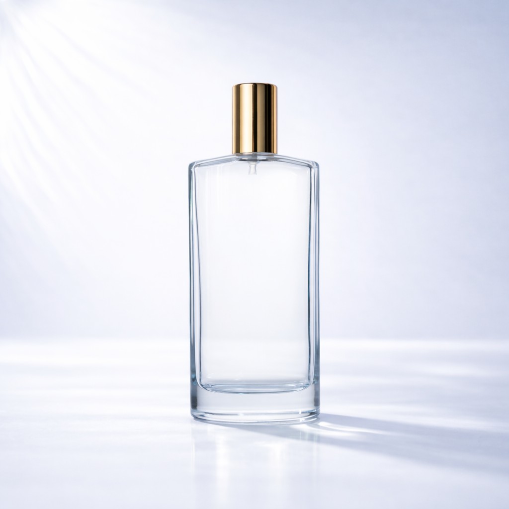 TB45 100ml Luxury Glass Perfume Bottle with Gold Cap
