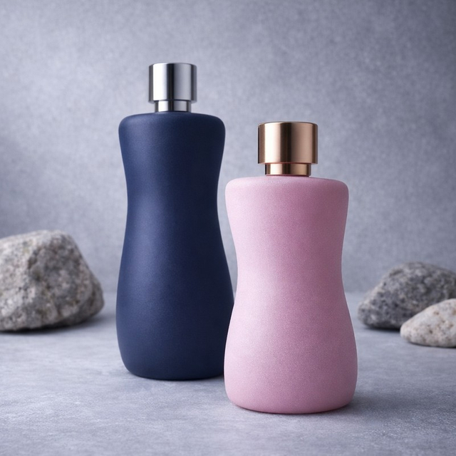 TB25 110ml Custom Frosted Glass Perfume Bottle – Unique Curved Luxury Perfume Packaging