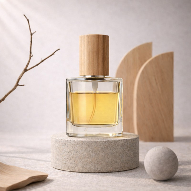 TB10 50ml Square Glass Perfume Bottle – Heavy Base Custom Fragrance Packaging