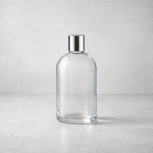 TB39 120ml Clear Glass Perfume Bottle with Silver Cap 