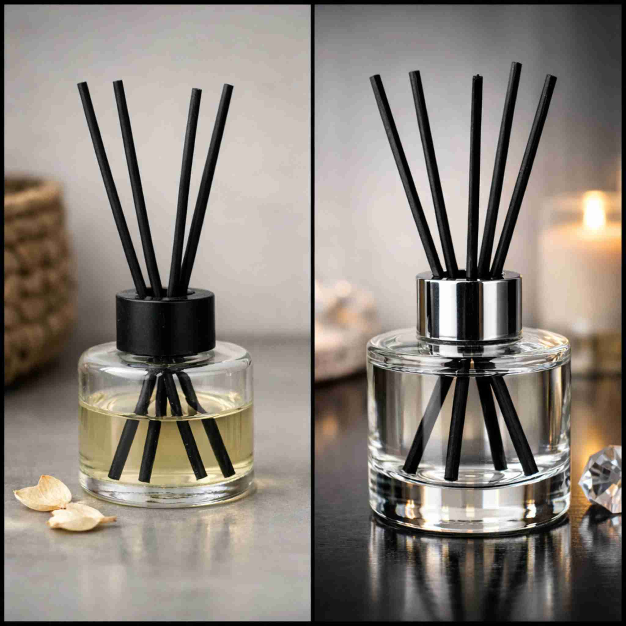 cheap vs premium reed diffuser bottle comparison glass thickness clarity